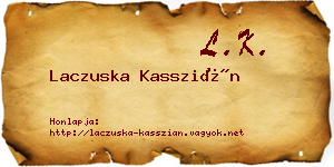 Laczuska Kasszián névjegykártya